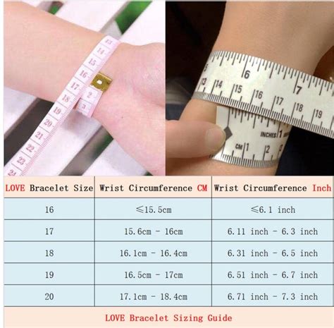 cartier love bracelet size 20|cartier wrist size chart.